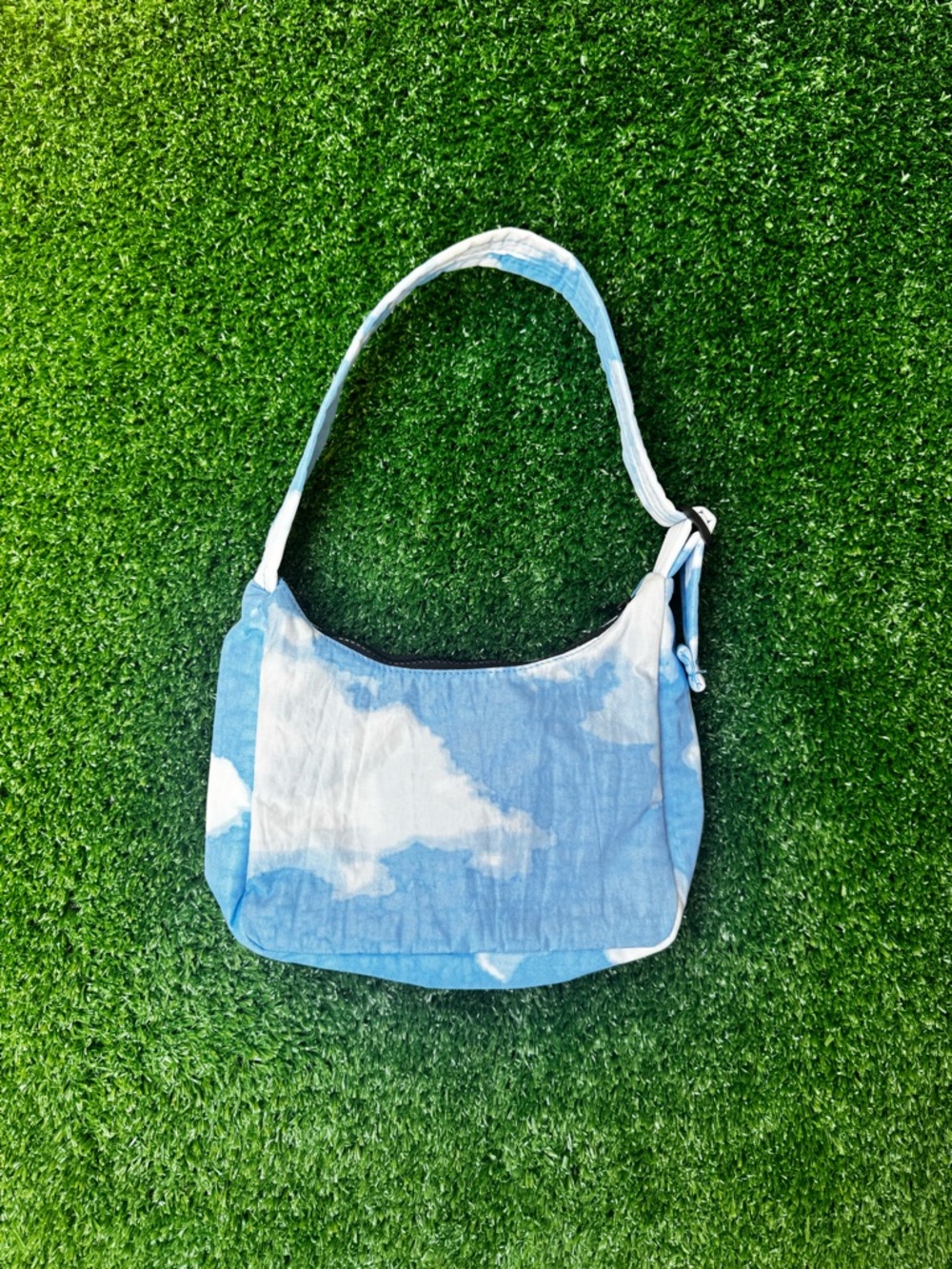 BAGGU Mini Nylon Sky Print Blue Shoulder Bag